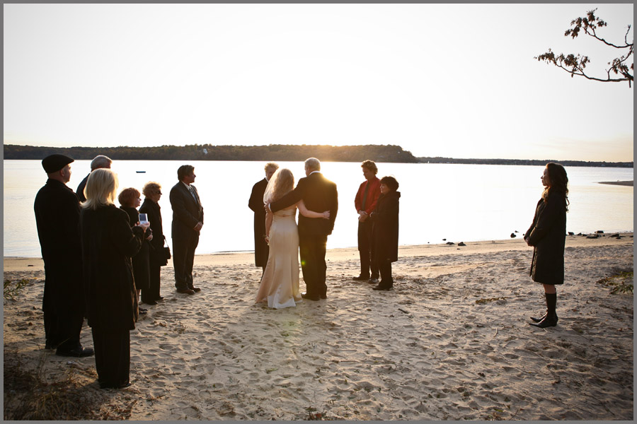 intimate long island beach wedding ceremony - lloyd harbor ny