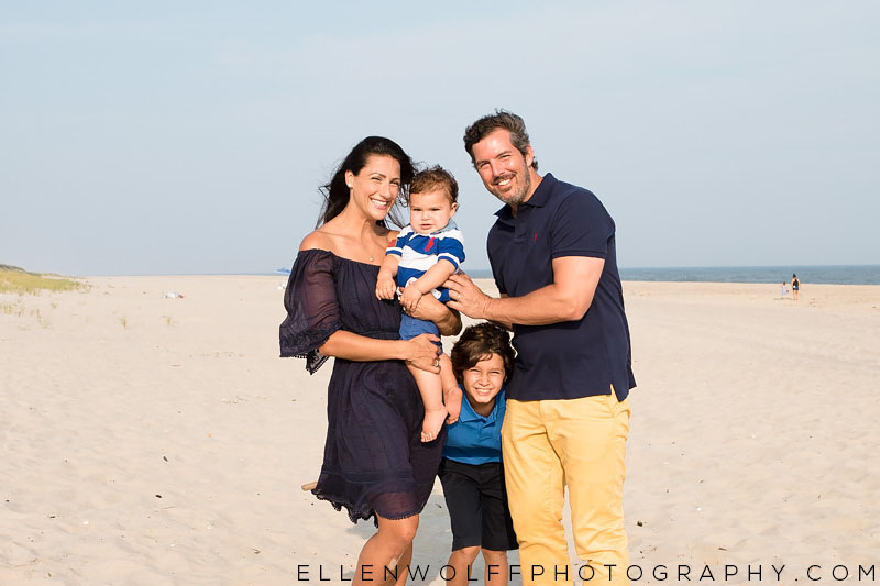 a family photo on the beach