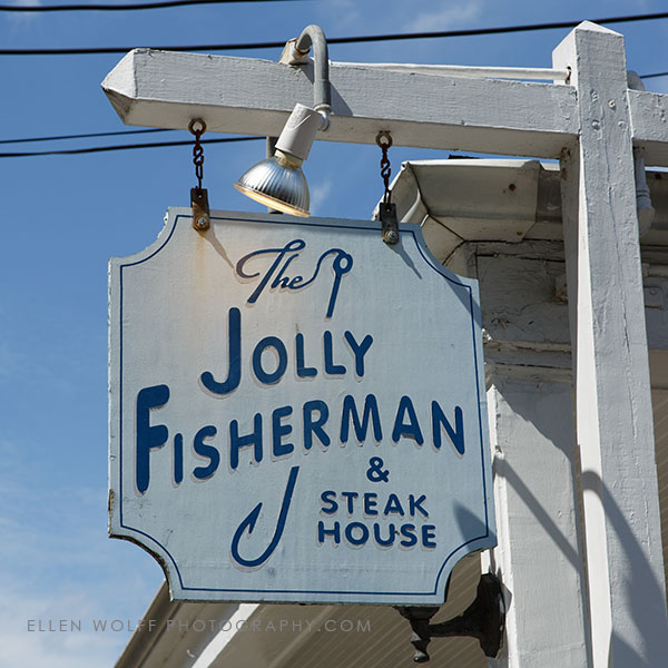 sign outside the jolly fisherman restaurant