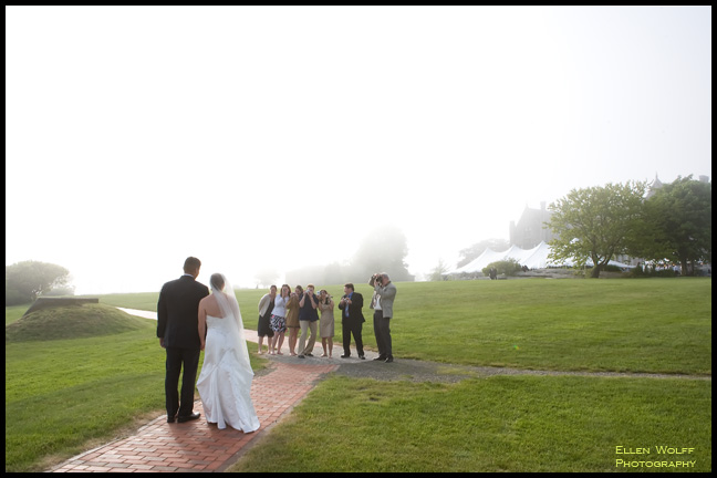 bridal couple family paparazzi