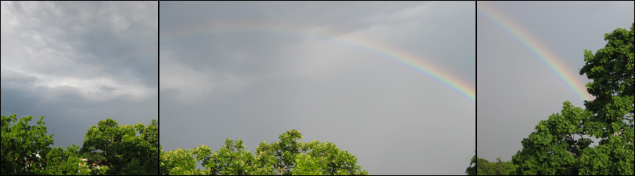 a glorious rainbow right outside my window