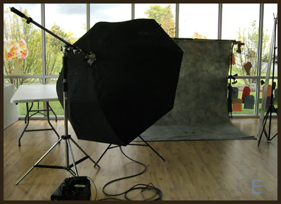 set up for portraits